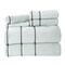 Hastings Home 2-piece Luxury Cotton Towel Set, Bath Sheet Made from 100% Zero Twist Cotton, (Seafoam/Black) 669428MEB - alternate 3